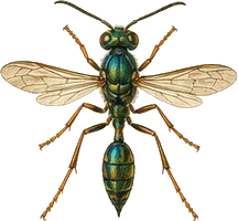 Emerald Cockroach Wasp